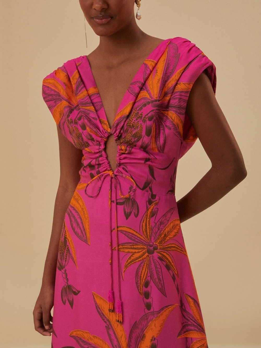 Farm Rio: Pink Beach Forest Maxi Dress - Picture 6 of 12
